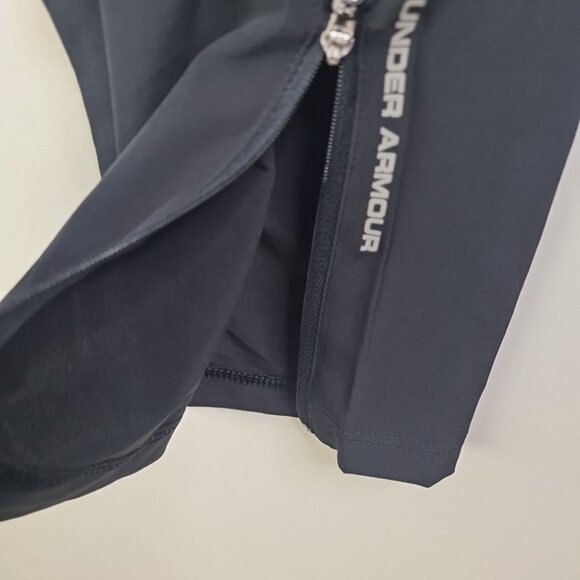 Under Armour Men's Fitted Coupe Pants Black Running Athletic Zip Size M - Picture 4 of 12